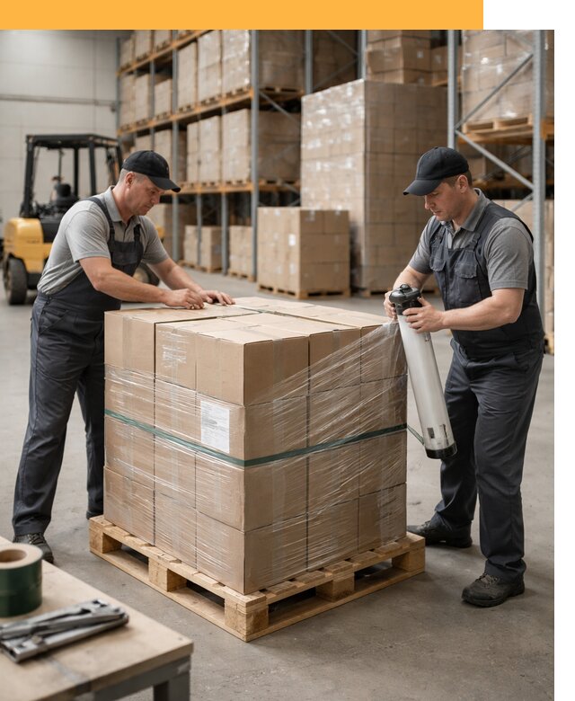 Упаковка и паллетирование грузов от 3603 руб: защита и крепление