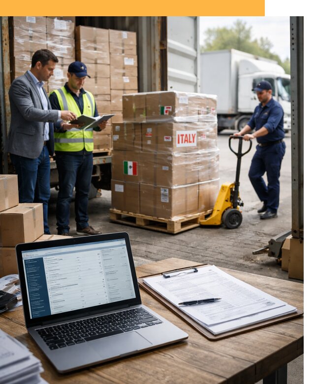 Доставка грузов из Италии: морские и авиаперевозки от 18527