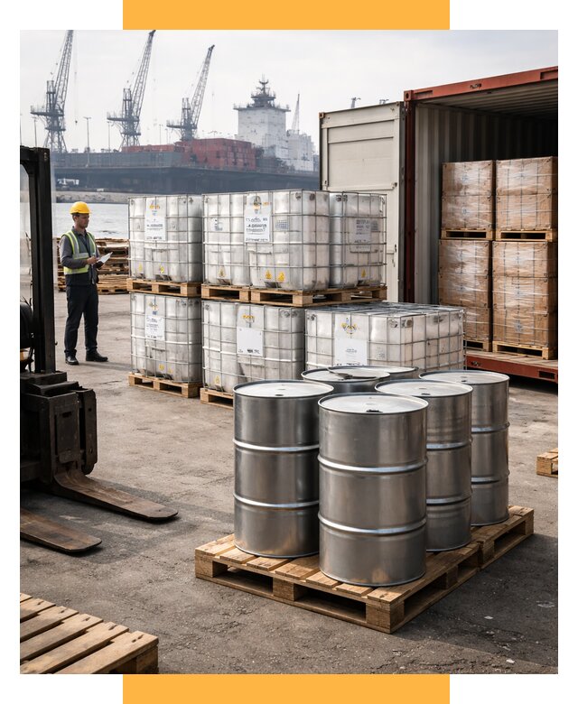 Доставка химического сырья из Индии от 257325 р. | СетСервис-Тмр